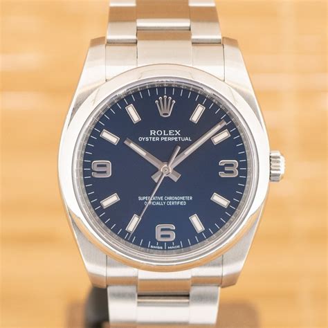 rolex oyster perpetual 34 blue|rolex oyster perpetual cena.